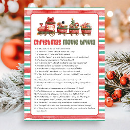 Tarjeta Festiva Christmas Movie Trivia Game