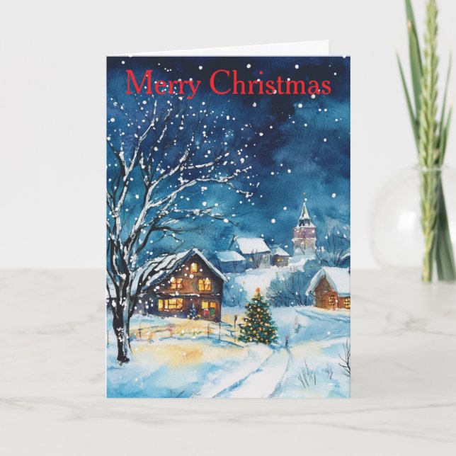 Tarjeta Festiva Christmas Night (Anverso)