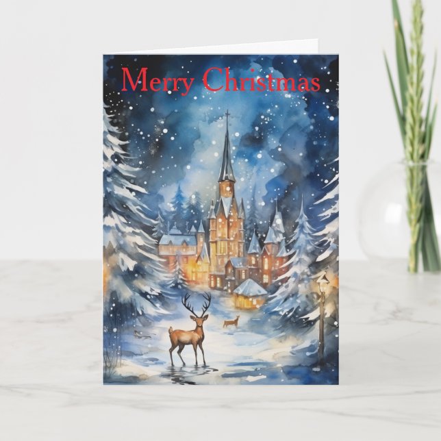 Tarjeta Festiva Christmas Night (Anverso)