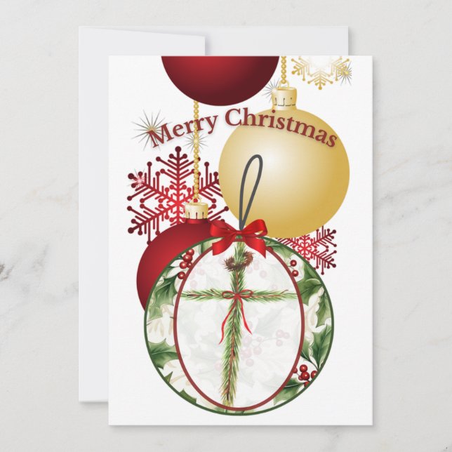 Tarjeta Festiva Christmas Ornament Card (Anverso)