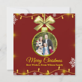 Tarjeta Festiva Christmas Ornament Holiday Photo Card