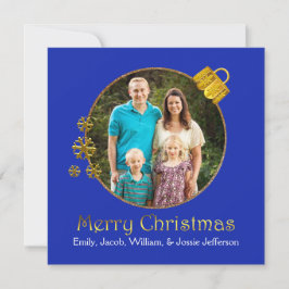 Tarjeta Festiva Christmas Ornament Photo Greeting Card