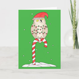 Tarjeta Festiva Christmas Owl