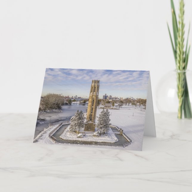 Tarjeta Festiva Christmas Peace in Detroit (Anverso)