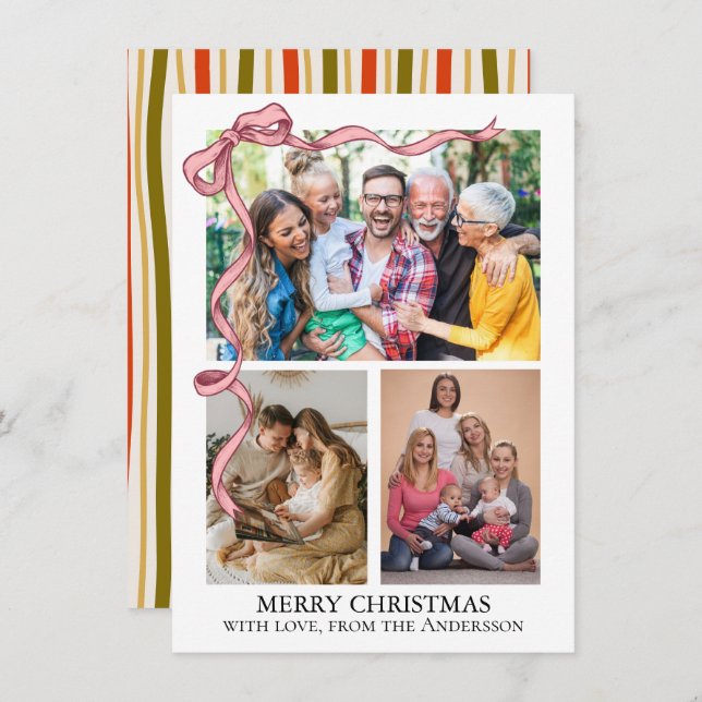 Tarjeta Festiva  Christmas Photo (Anverso / Reverso)