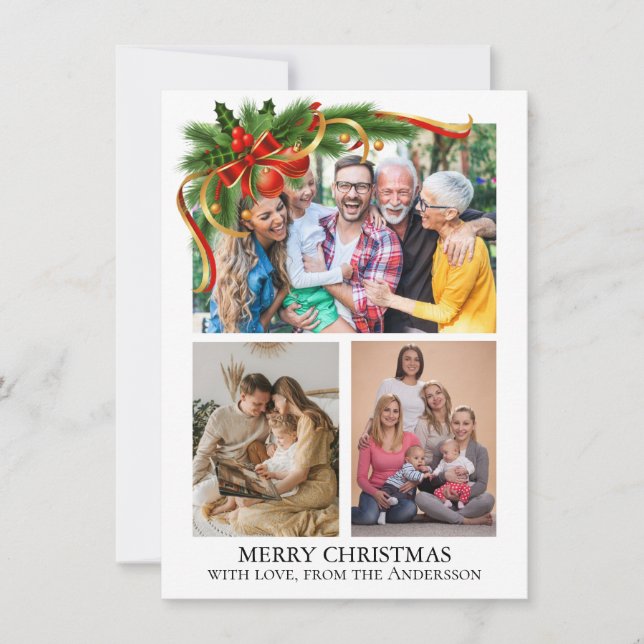 Tarjeta Festiva  Christmas Photo (Anverso)