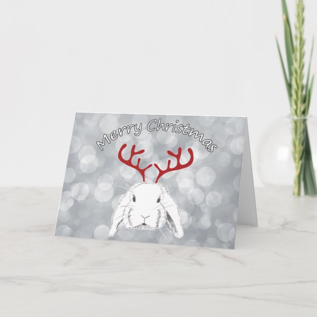 Tarjeta Festiva Christmas Rabbit (Anverso)