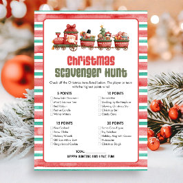 Tarjeta Festiva Christmas Scavenger Hunt Game