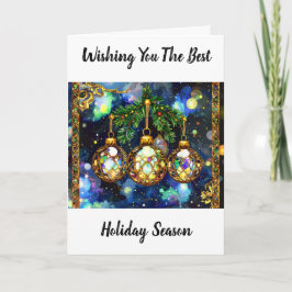 Tarjeta Festiva Christmas Season Greetings Holiday Wishes