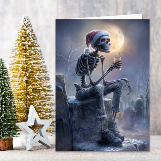 Tarjeta Festiva Christmas Skeleton (Subido por el creador)