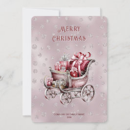 Tarjeta Festiva Christmas Sleigh With Gifts Holiday Card