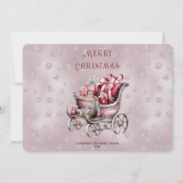 Tarjeta Festiva Christmas Sleigh With Gifts Holiday Card