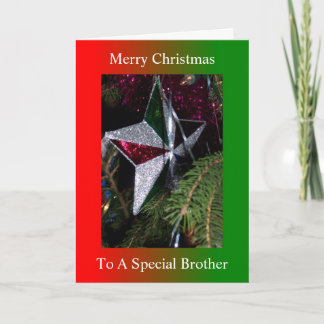 Tarjeta Festiva Christmas Star Design Brother Christmas