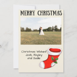 Tarjeta Festiva Christmas Stocking Christmas Photo Card
