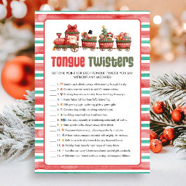 Tarjeta Festiva Christmas Tongue Twister Game