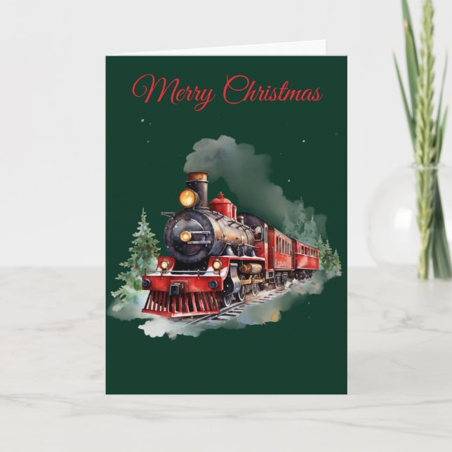 Tarjeta Festiva Christmas Train (Anverso)