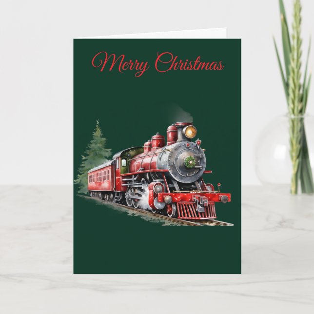 Tarjeta Festiva Christmas Train (Anverso)