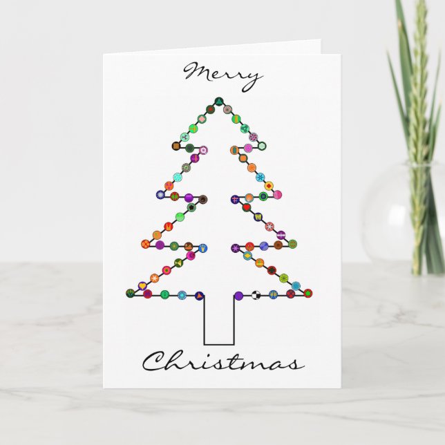 Tarjeta Festiva Christmas tree (Anverso)