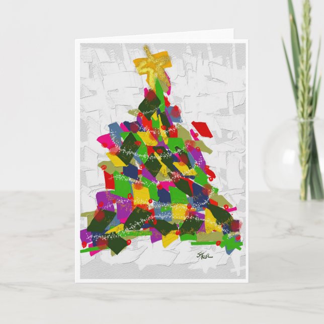Tarjeta Festiva Christmas tree  (Anverso)