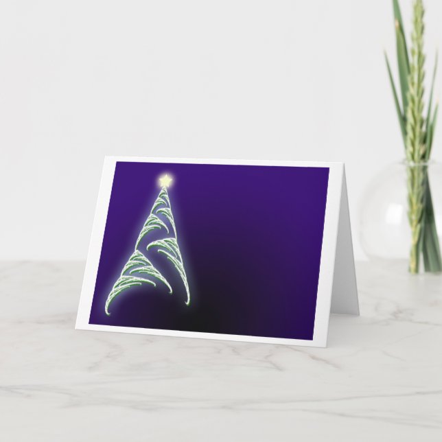 Tarjeta Festiva Christmas Tree and Star (Anverso)
