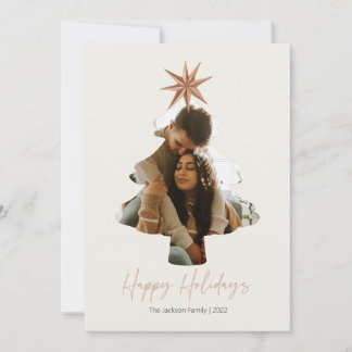 Tarjeta Festiva Christmas Tree Family Photo Card