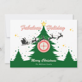 Tarjeta Festiva Christmas Tree French Roulette Casino Style