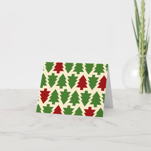 TARJETA FESTIVA CHRISTMAS TREE PATTERN (Anverso)