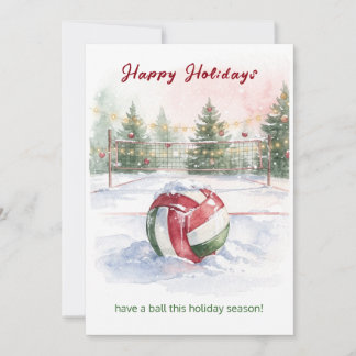 Tarjeta Festiva Christmas Volleyball Holiday Greeting Cards
