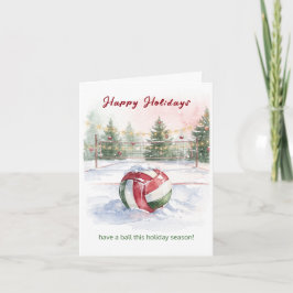 Tarjeta Festiva Christmas Volleyball Holiday Greeting Cards