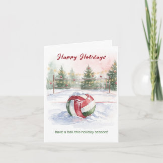 Tarjeta Festiva Christmas Volleyball Holiday Greeting Cards