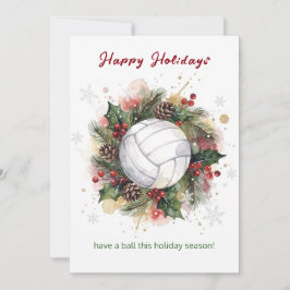 Tarjeta Festiva Christmas Volleyball Holiday Greeting Cards