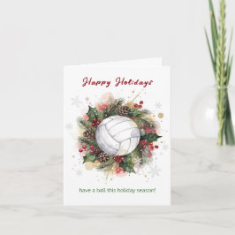 Tarjeta Festiva Christmas Volleyball Holiday Greeting Cards