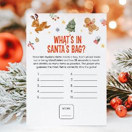 Tarjeta Festiva Christmas What's in Santa's Bag Game