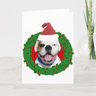 Tarjeta Festiva Christmas White Boxer