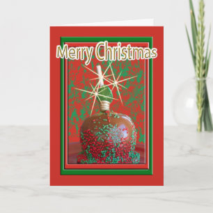 Tarjeta Festiva Christmas Yummy Caramel Apple Photograph
