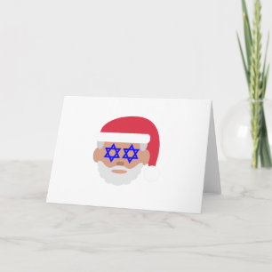 Tarjeta Festiva christmukkah santa claus emoji