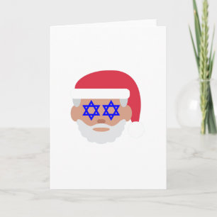 Tarjeta Festiva christmukkah santa claus emoji