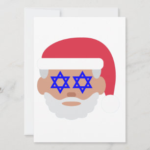 Tarjeta Festiva christmukkah santa claus emoji