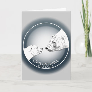 Tarjeta Festiva Churchill Souvenirs Polar Bear Art Camisetas y Reg