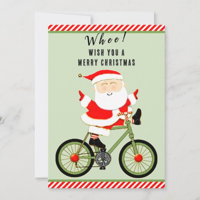 Tarjeta Festiva Ciclismo Ciclista (Anverso)
