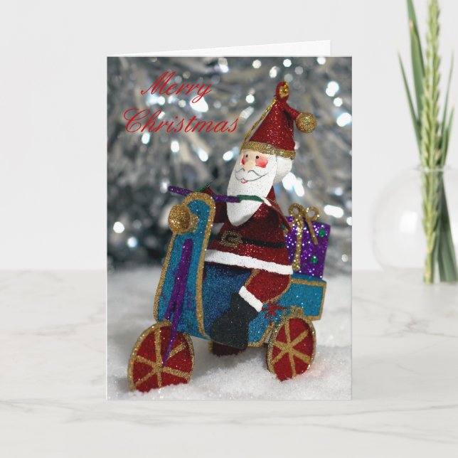 Tarjeta Festiva Ciclismo en Santa (Anverso)