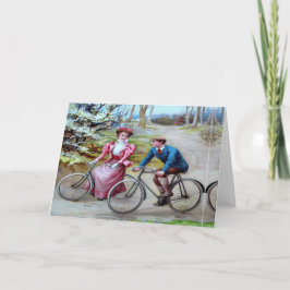 Tarjeta Festiva Ciclistas de época