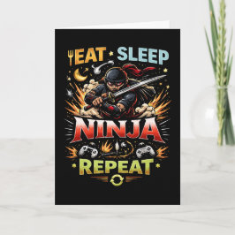 Tarjeta Festiva Ciclo de vida Ninja