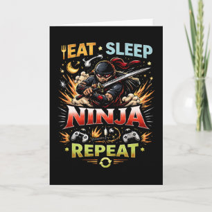 Tarjeta Festiva Ciclo de vida Ninja