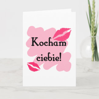 Tarjeta Festiva Ciebie de Kocham - polaco te amo