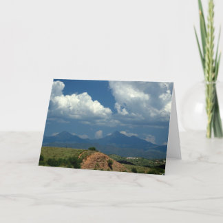 Tarjeta Festiva Cielo de Arizona sobre las montañas de Santa Rita