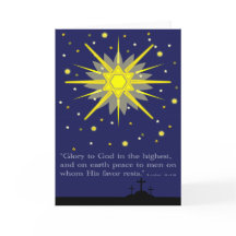 cielo estrellado con el 2:14 de Lucas de las