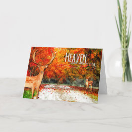 Tarjeta Festiva Cielo y naturaleza cantan Acción de Gracias del Bo