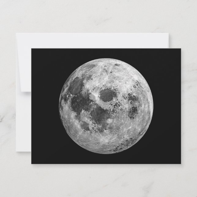 Tarjeta Festiva Ciencia de astronomía gráfica de Guay Full Moon (Anverso)
