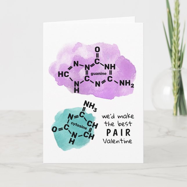 Tarjeta Festiva Ciencia Valentine Haríamos el mejor ADN de par (Anverso)